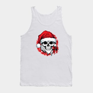 Christmas Celebration with a Skull Twist Tank Top